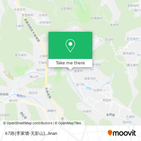 67路(李家塘-无影山) map