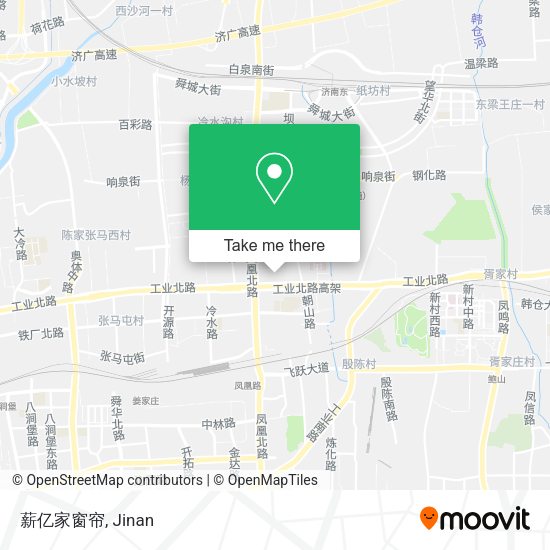薪亿家窗帘 map