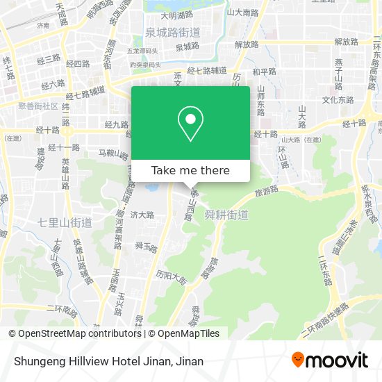 Shungeng Hillview Hotel Jinan map