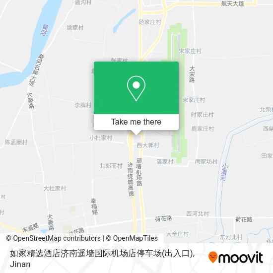 如家精选酒店济南遥墙国际机场店停车场(出入口) map