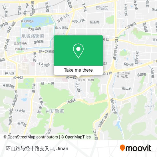 环山路与经十路交叉口 map