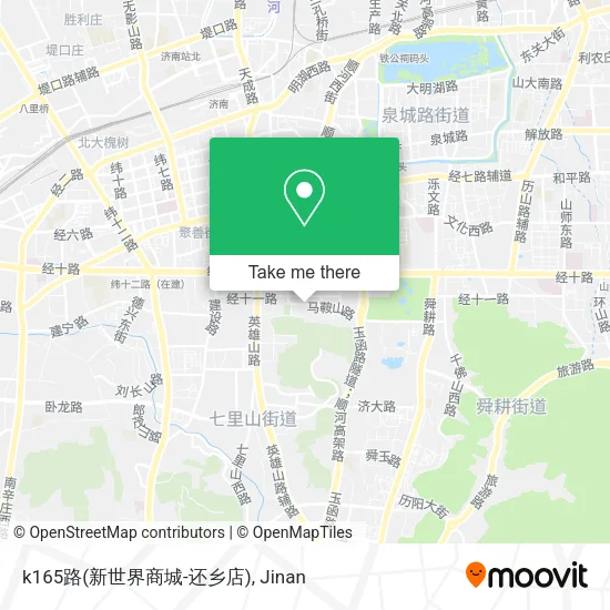 k165路(新世界商城-还乡店) map