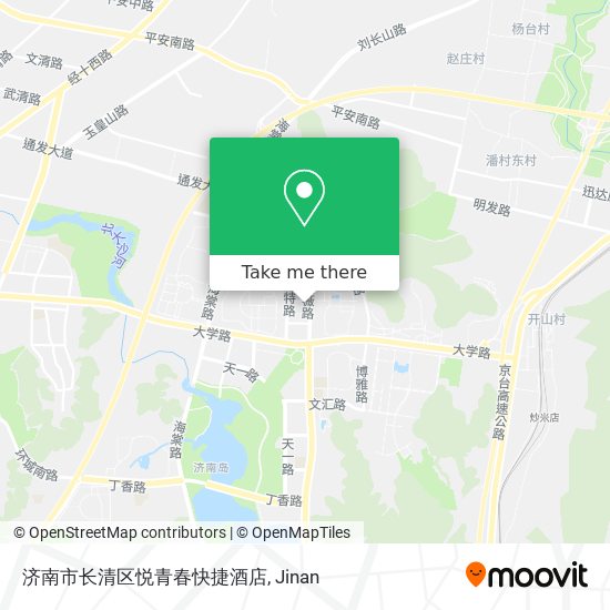 济南市长清区悦青春快捷酒店 map