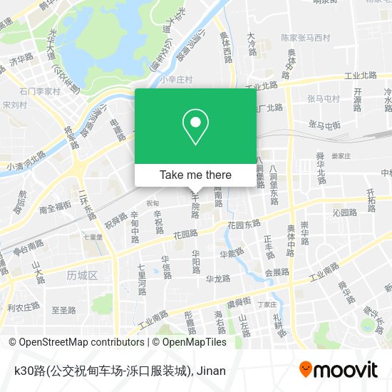 k30路(公交祝甸车场-泺口服装城) map