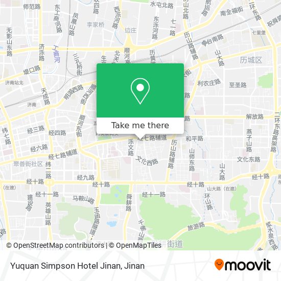 Yuquan Simpson Hotel Jinan map