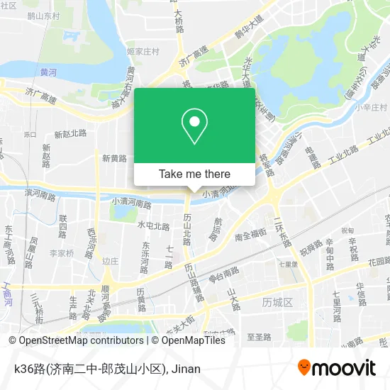 k36路(济南二中-郎茂山小区) map