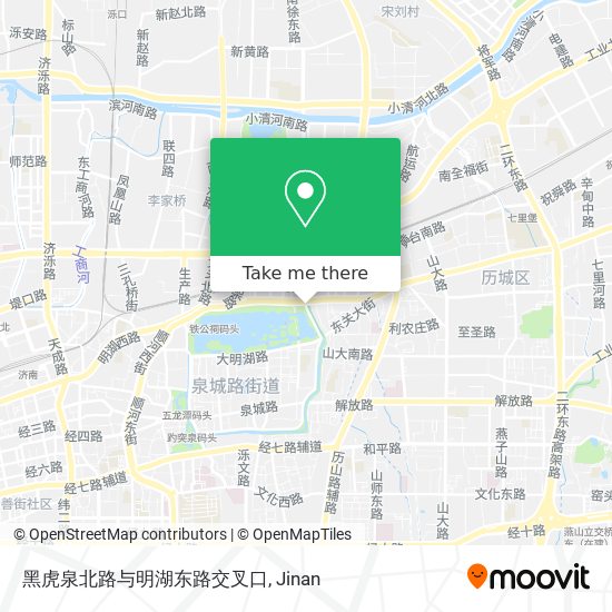 黑虎泉北路与明湖东路交叉口 map