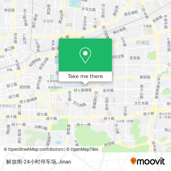 解放阁-24小时停车场 map