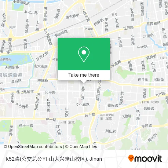 k52路(公交总公司-山大兴隆山校区) map