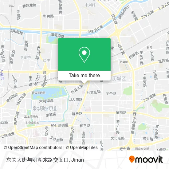 东关大街与明湖东路交叉口 map