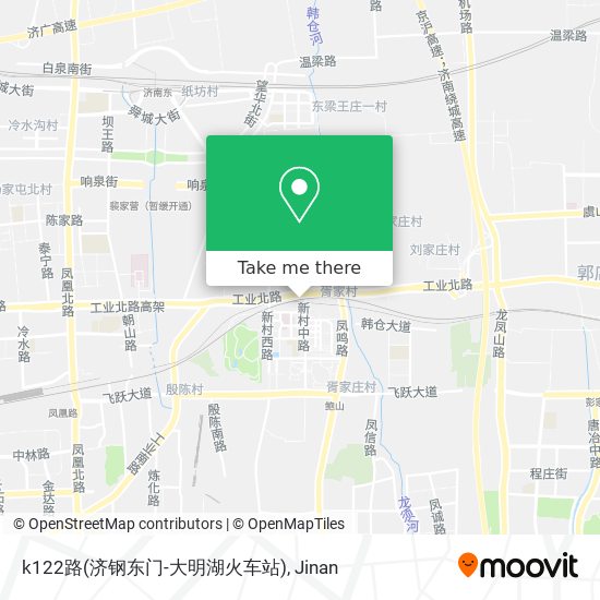 k122路(济钢东门-大明湖火车站) map
