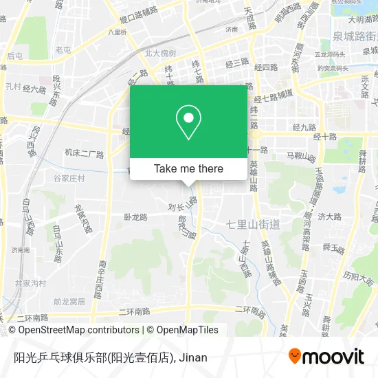 阳光乒乓球俱乐部(阳光壹佰店) map