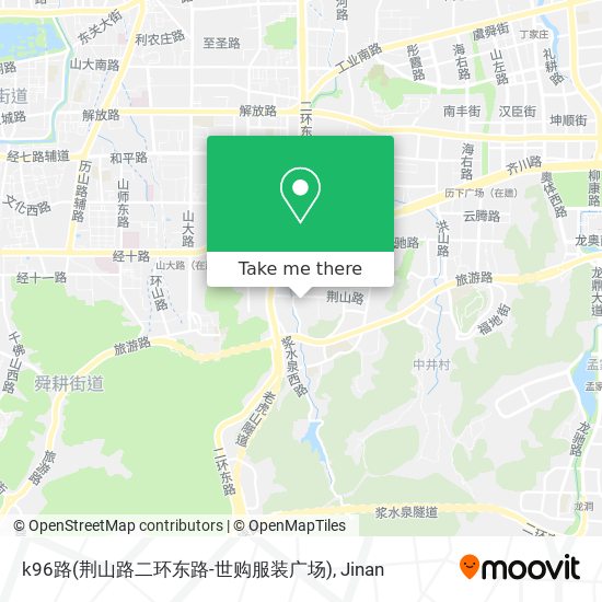 k96路(荆山路二环东路-世购服装广场) map