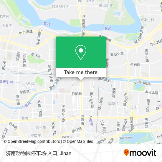 济南动物园停车场-入口 map
