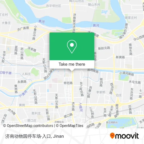 济南动物园停车场-入口 map