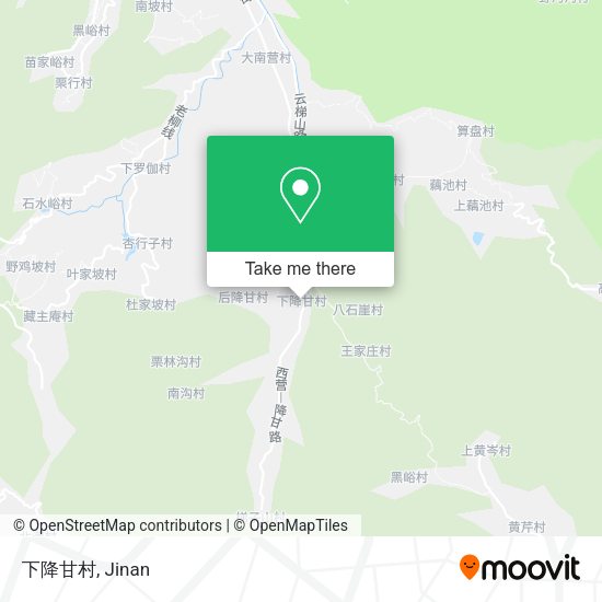 下降甘村 map