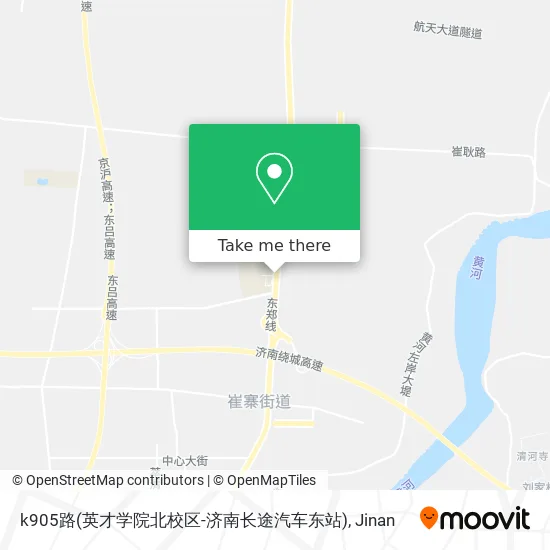 k905路(英才学院北校区-济南长途汽车东站) map
