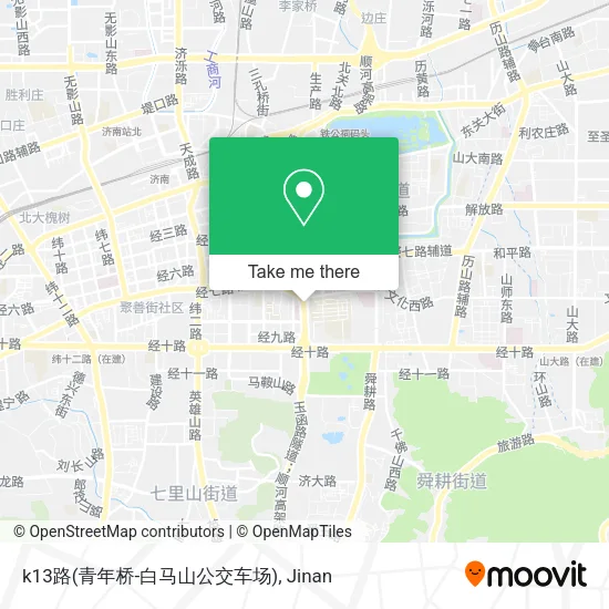 k13路(青年桥-白马山公交车场) map