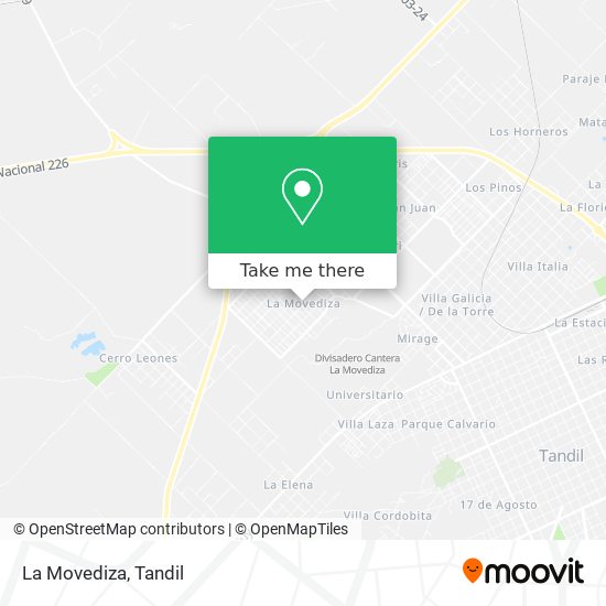 La Movediza map