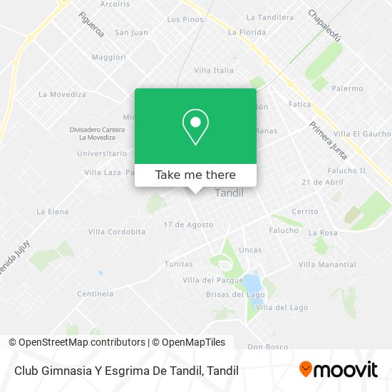 Club Gimnasia Y Esgrima De Tandil map