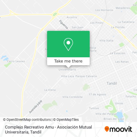 Mapa de Complejo Recreativo Amu - Asociación Mutual Universitaria