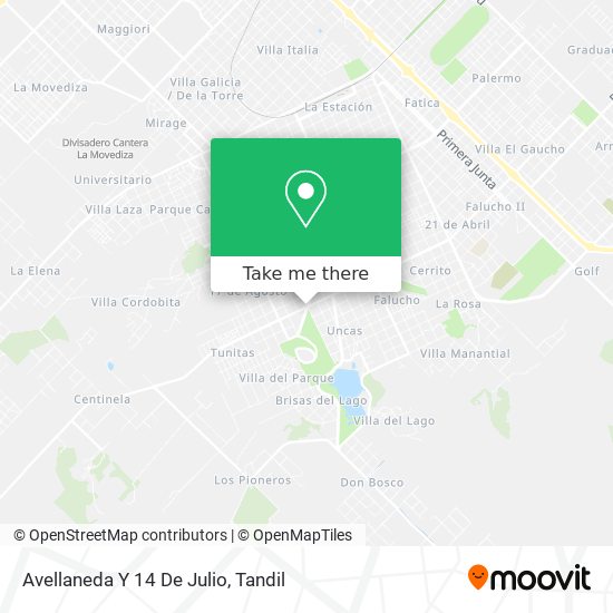 Mapa de Avellaneda Y 14 De Julio