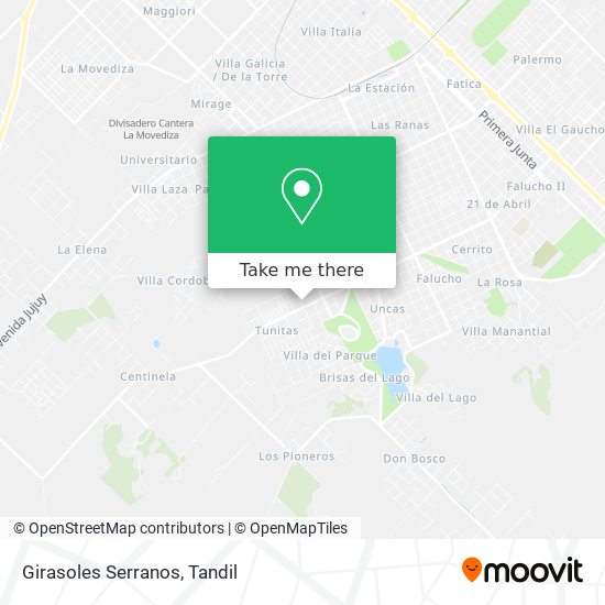 Mapa de Girasoles Serranos