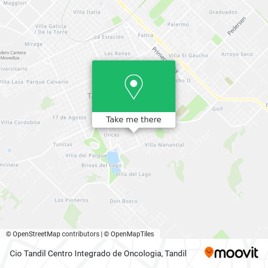 Mapa de Cio Tandil Centro Integrado de Oncologia