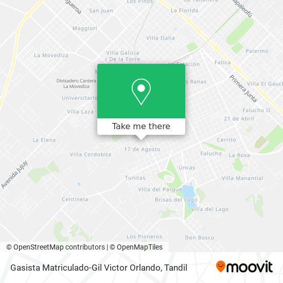 Mapa de Gasista Matriculado-Gil Victor Orlando