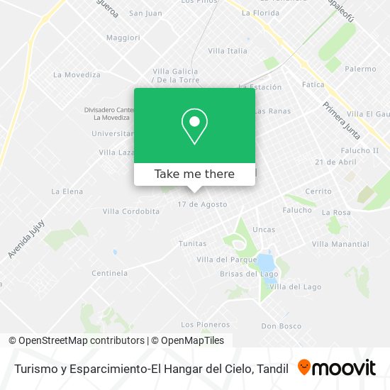 Mapa de Turismo y Esparcimiento-El Hangar del Cielo