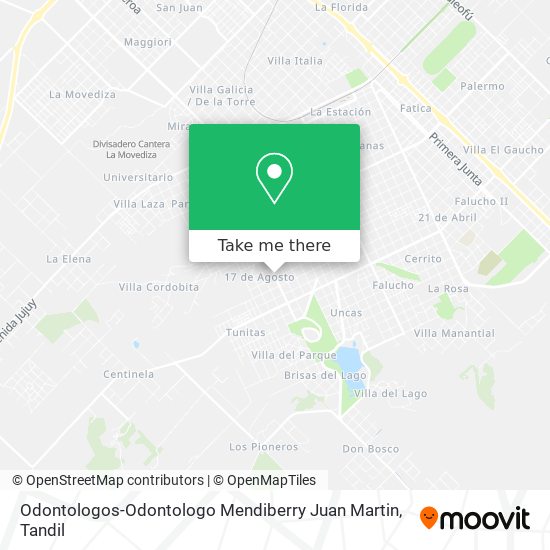 Odontologos-Odontologo Mendiberry Juan Martin map