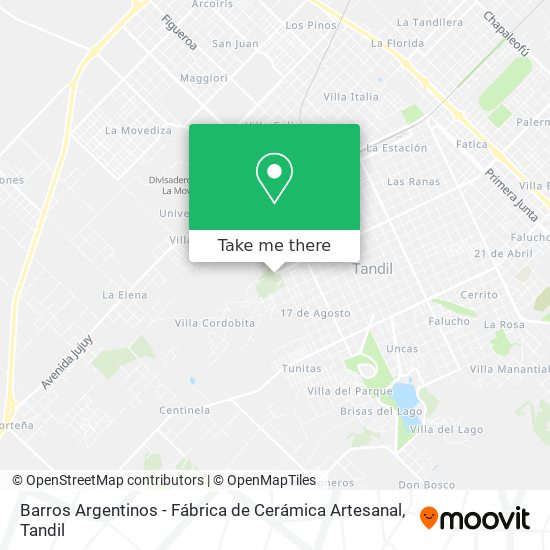 Barros Argentinos - Fábrica de Cerámica Artesanal map