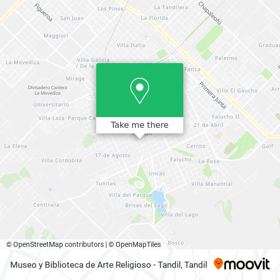 Mapa de Museo y Biblioteca de Arte Religioso - Tandil