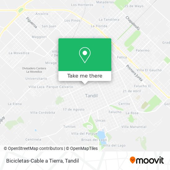 Bicicletas-Cable a Tierra map
