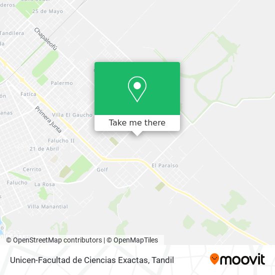 Mapa de Unicen-Facultad de Ciencias Exactas