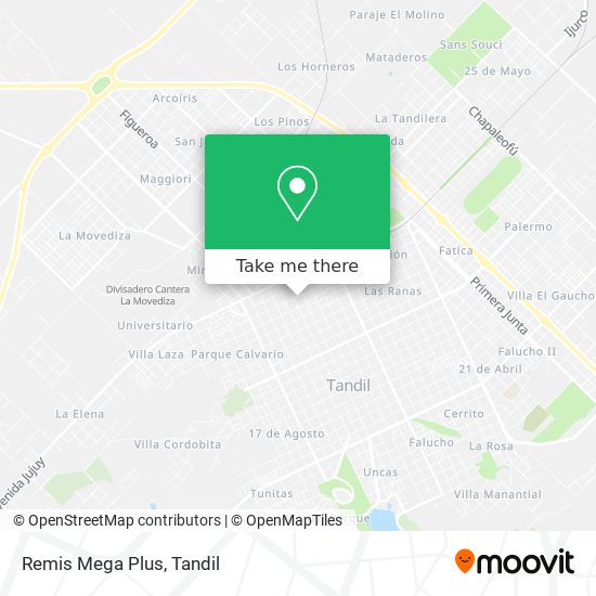 Mapa de Remis Mega Plus