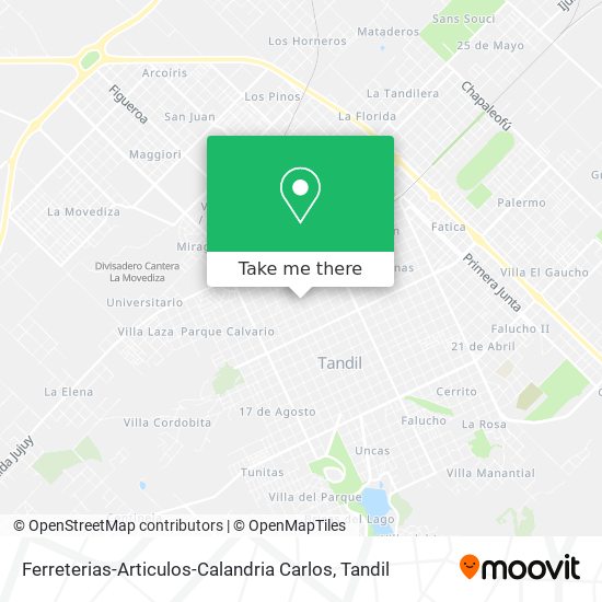 Mapa de Ferreterias-Articulos-Calandria Carlos