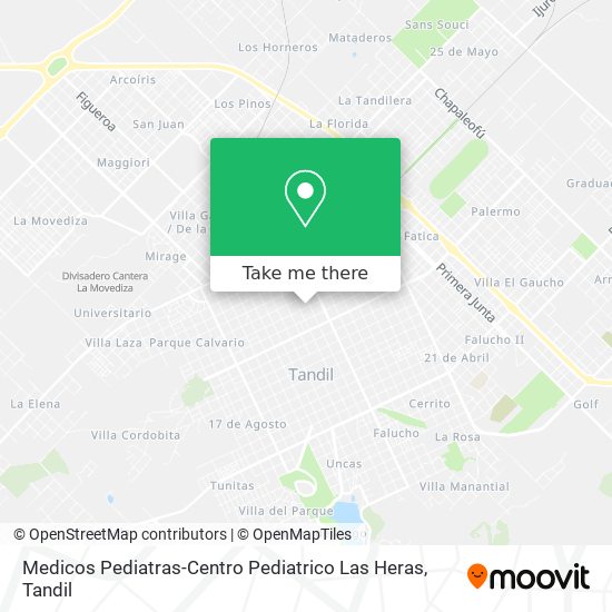 Mapa de Medicos Pediatras-Centro Pediatrico Las Heras