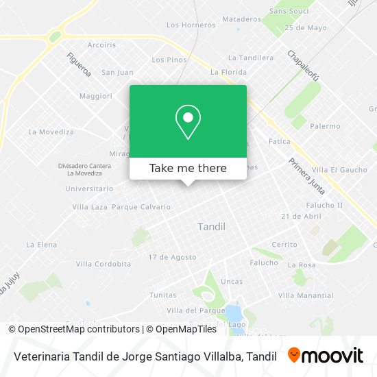 Veterinaria Tandil de Jorge Santiago Villalba map