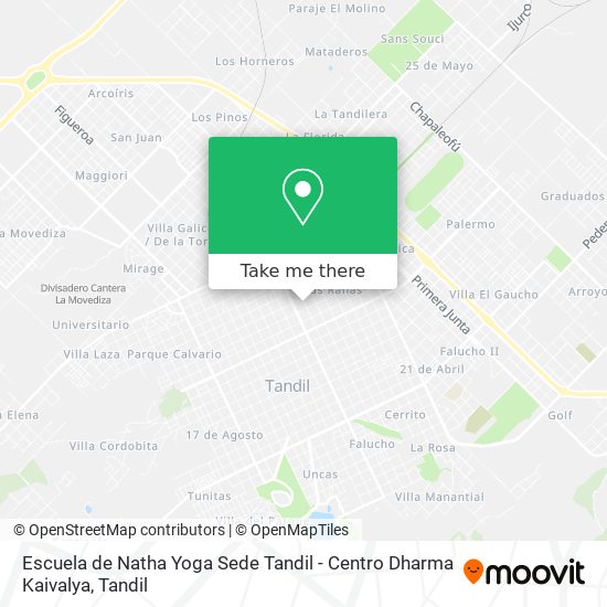 Escuela de Natha Yoga Sede Tandil - Centro Dharma Kaivalya map