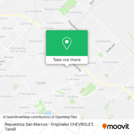 Mapa de Repuestos San Marcos - Originales CHEVROLET