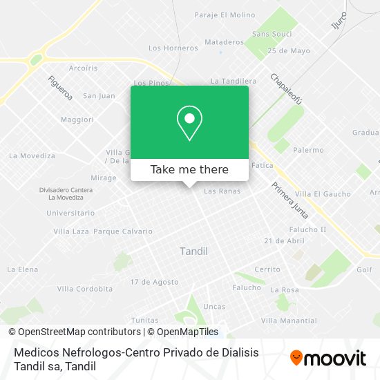 Medicos Nefrologos-Centro Privado de Dialisis Tandil sa map