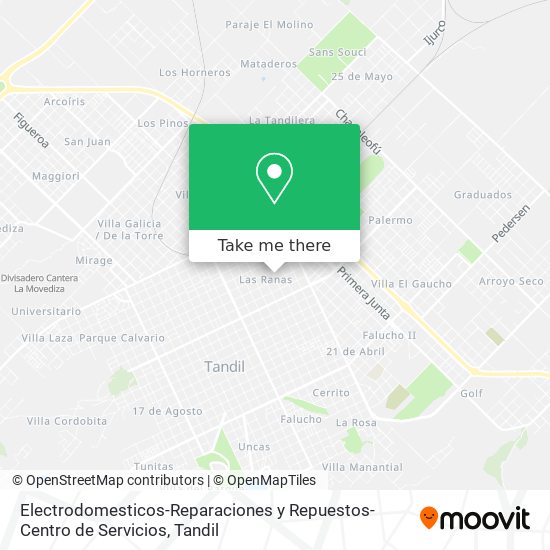 Electrodomesticos-Reparaciones y Repuestos-Centro de Servicios map