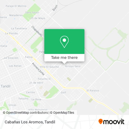 Cabañas Los Aromos map