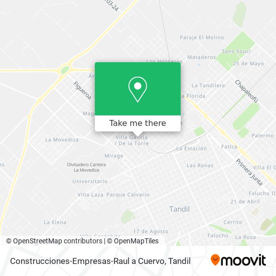 Construcciones-Empresas-Raul a Cuervo map