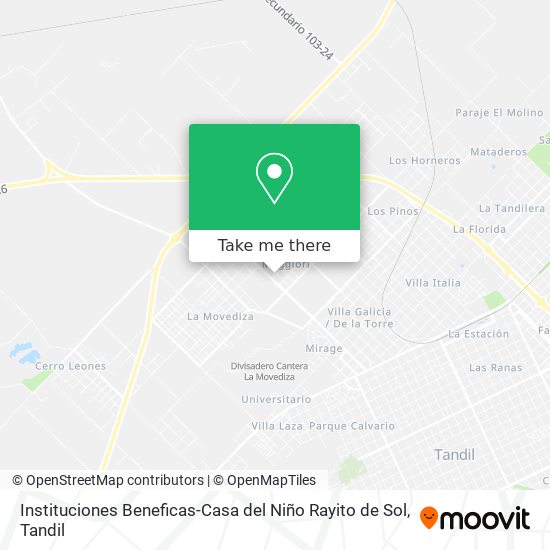Instituciones Beneficas-Casa del Niño Rayito de Sol map