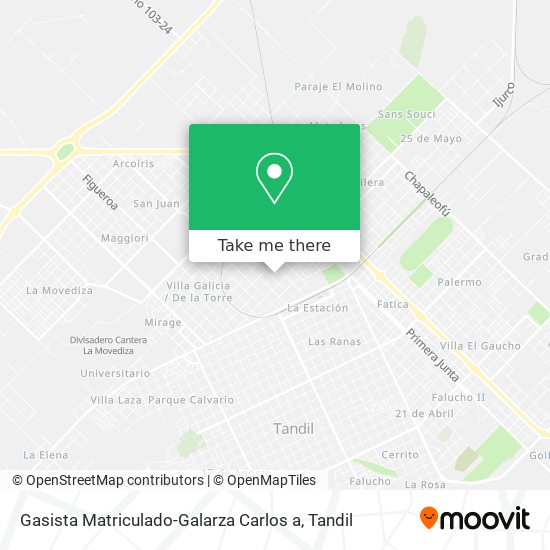 Mapa de Gasista Matriculado-Galarza Carlos a