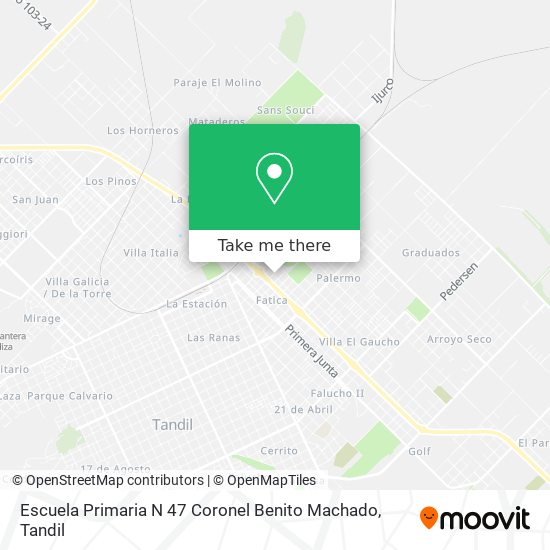 Escuela Primaria N 47 Coronel Benito Machado map