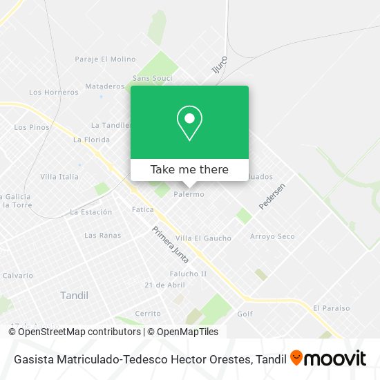 Mapa de Gasista Matriculado-Tedesco Hector Orestes