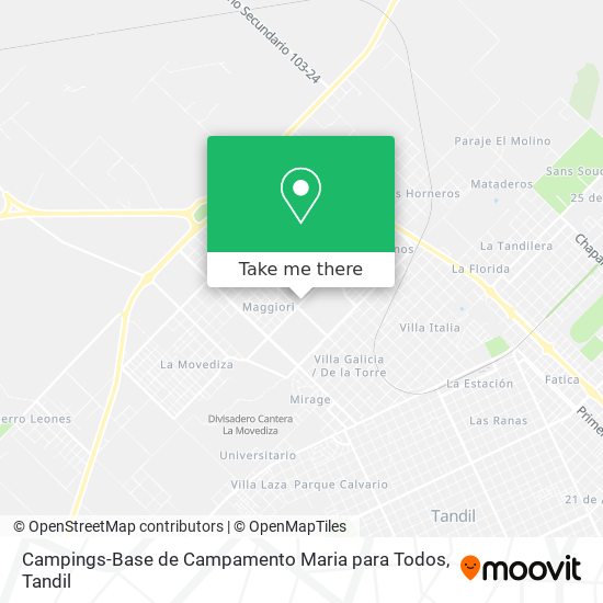 Mapa de Campings-Base de Campamento Maria para Todos